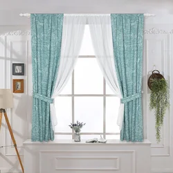 Mint Curtains In The Kitchen Photo