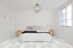 Bedroom design with white laminate