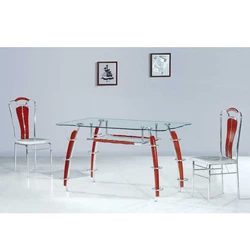 Glass tables for the kitchen photo