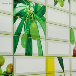 Plastic tiles for kitchen walls photo