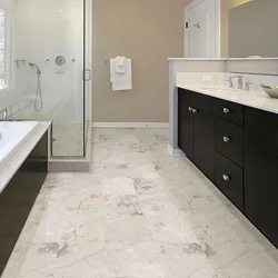Marble tiles in the kitchen photo