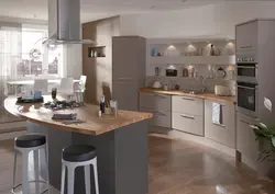 Taupe color in the kitchen interior photo