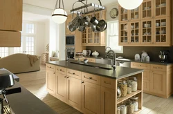 Taupe color in the kitchen interior photo