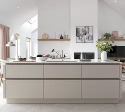 Taupe color in the kitchen interior photo