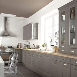 Taupe color in the kitchen interior photo