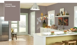 Taupe color in the kitchen interior photo