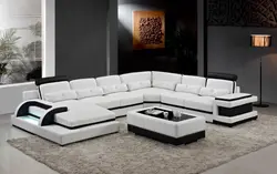 Large corner sofa in the living room photo