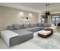 Large corner sofa in the living room photo