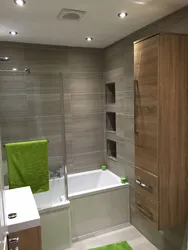 Built-in tiled bathroom photo
