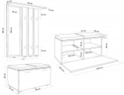 Shelves for hallway dimensions photo