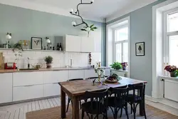 Round carpet in the kitchen photo