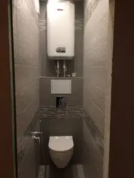 Design of a toilet with a box in an apartment
