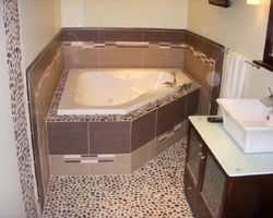 Bathroom floor finishing photo