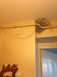 Gas Pipe Under The Ceiling In The Kitchen Photo