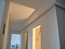 Gas pipe under the ceiling in the kitchen photo