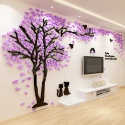 Living room design with stickers