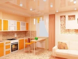 Інтэр'ер кухні шпалеры і столі