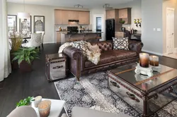 Kitchen Interior With Leather Sofa