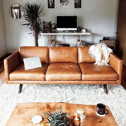 Charm divan bilan oshxonaning ichki qismi