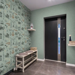Non-Woven Wallpaper In The Hallway Interior