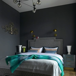 Blue green bedroom photo