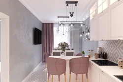 White plaster in the kitchen photo