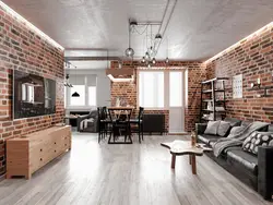 Loft üslubunda mənzil fotoşəkili bəzək