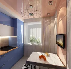 Photo of suspended ceilings in the kitchen 8 m
