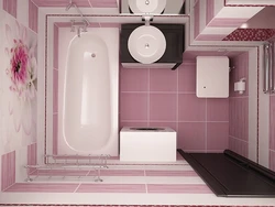 Interior of a combined bathroom with a boiler