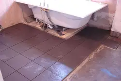 Укладка пола в ванной фото