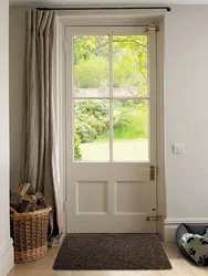 Balcony door in the interior of the apartment