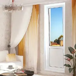 Mənzilin içəri hissəsində balkon qapısı