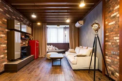 Loft style room design in an ordinary apartment