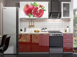 Garnet colored kitchen photo