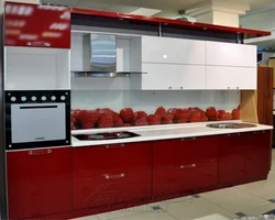 Garnet colored kitchen photo