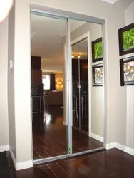 Sliding doors in the hallway interior photo