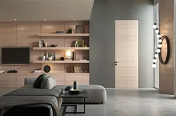 High doors in the interior of the apartment