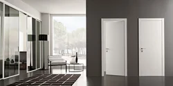 High doors in the interior of the apartment