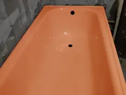 Enamel for cast iron bathtub photo