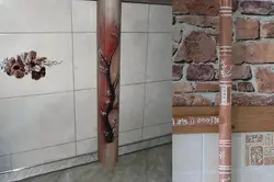 Як упрыгожыць трубу на кухні фота ідэі