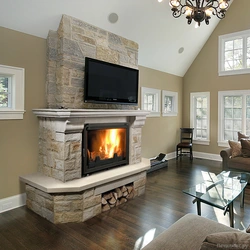 Fireplace In The Living Room Interior