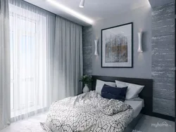 Салқын түстердегі жатын бөлменің интерьері