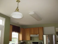 Lighting on a suspended ceiling kitchen Khrushchev photo