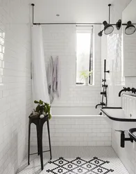 Bathroom interior with pipes