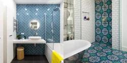 Тарҳи ҳаммом бо сафолҳои herringbone