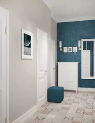 Blue And White Hallway Interior