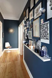 Blue and white hallway interior
