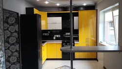 Black Kitchens With Bar Counters Photo