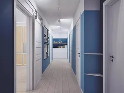 White and blue hallway photo