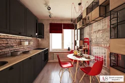 Kitchen design 10 m2 loft